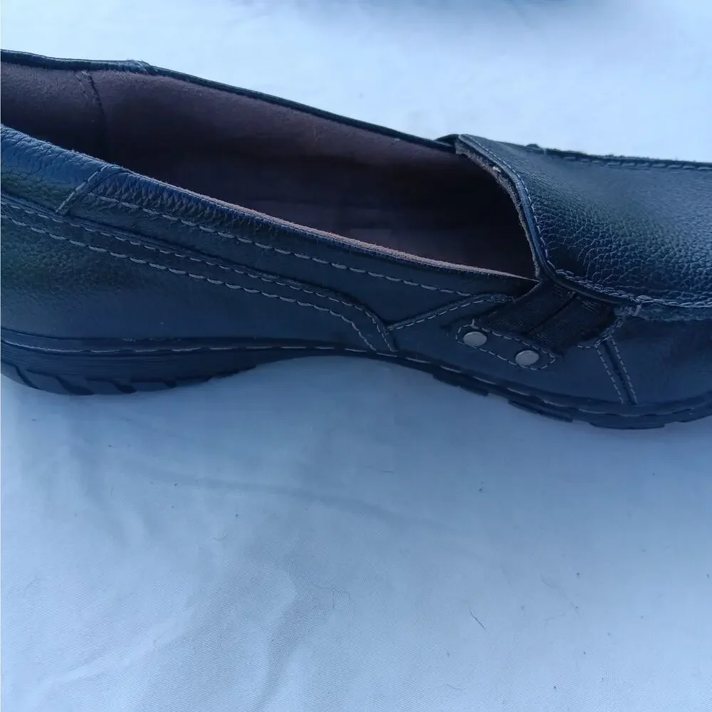 Natural Soul Rhett Loafers Flats Shoes Women Size 8M Black Leather